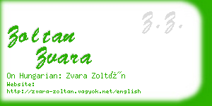 zoltan zvara business card